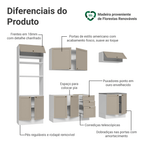 Armário de Cozinha Completa 270 cm Branco/Crema Vik Madesa 01