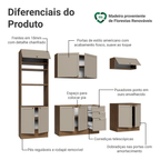 Armário de Cozinha Completa 270 cm Rustic/Crema Vik Madesa 01