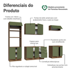 Armário de Cozinha Completa 270 cm Rustic/Verde Vik Madesa 01