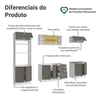 Armário de Cozinha Completa 270 cm Branco/Cinza Vik Madesa 02