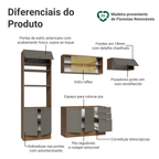 Armário de Cozinha Completa 270 cm Rustic/Cinza Vik Madesa 04