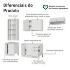 Armário de Cozinha Completa 270 cm Branco Vik Madesa 05