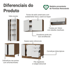 Armário de Cozinha Completa 270 cm Rustic/Branco Vik Madesa 05