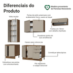 Armário de Cozinha Completa 270 cm Rustic/Crema Vik Madesa 05