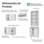 Armário de Cozinha Completa 270 cm Branco Vik Madesa 06