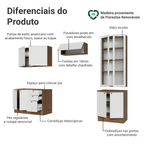 Armário de Cozinha Completa 270 cm Rustic/Branco Vik Madesa 06