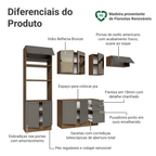Armário de Cozinha Completa 270 cm Rustic/Cinza Vik Madesa 07