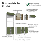 Armário de Cozinha Completa 270 cm Branco/Verde Vik Madesa 07