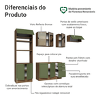 Armário de Cozinha Completa 270 cm Rustic/Verde Vik Madesa 07