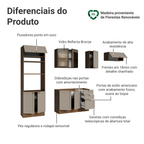 Armário de Cozinha Completa 270 cm Rustic/Crema Vik Madesa 08