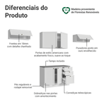 Armário de Cozinha Completa 280 cm Branco Vik Madesa 01