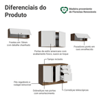 Armário de Cozinha Completa 280 cm Rustic/Branco Vik Madesa 01