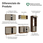 Armário de Cozinha Completa 310 cm Rustic/Crema Vik Madesa 01