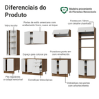 Armário de Cozinha Completa 340 cm Rustic/Branco Vik Madesa 01