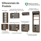 Armário de Cozinha Completa 340 cm Rustic/Cinza Vik Madesa 01