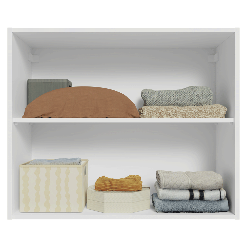 Armário Aéreo para Quarto 80 cm 2 Portas Branco Neo Madesa