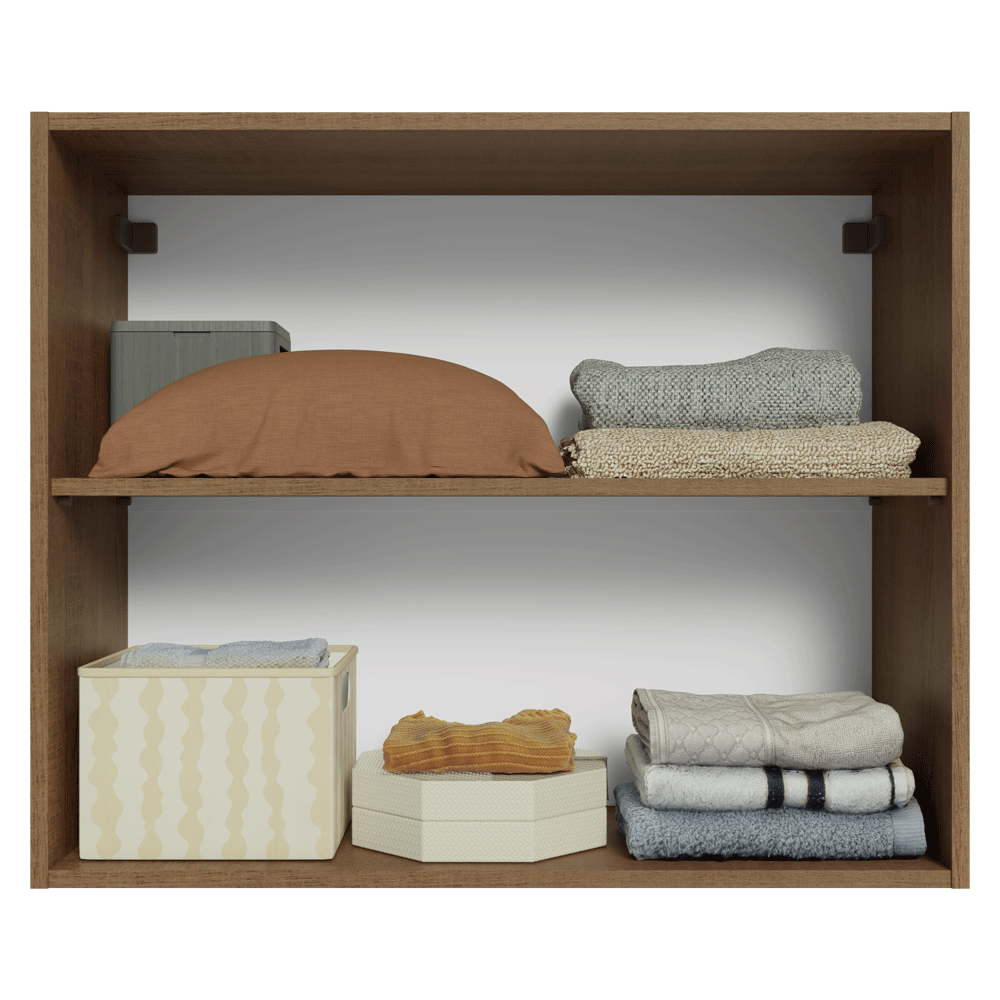 Armário Aéreo para Quarto 80 cm 2 Portas Rustic Neo Madesa