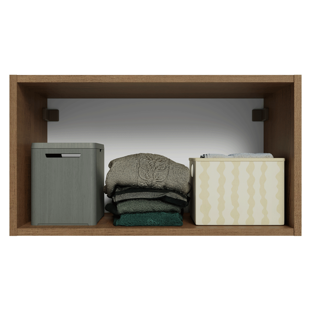 Armário Aéreo para Quarto 60 cm 1 Porta Basculante Rustic Neo Madesa