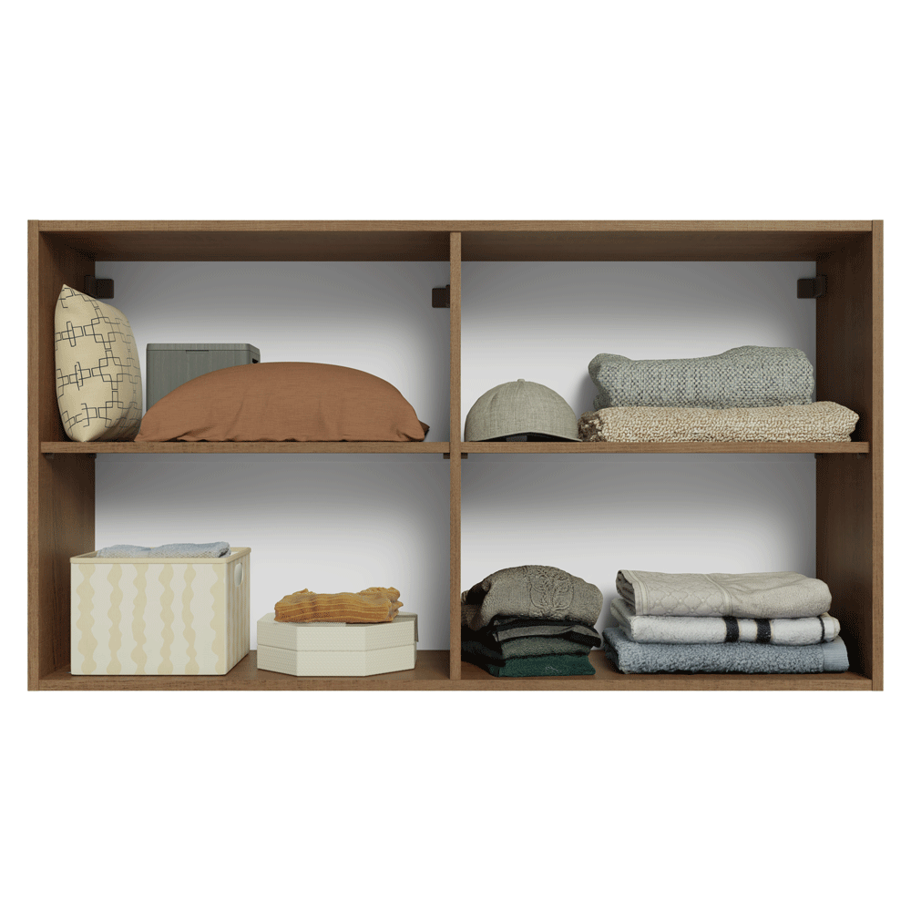 Armário Aéreo para Quarto 120 cm 2 Portas Rustic Neo Madesa