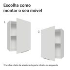 Armário Aéreo Para Quarto 50 cm 1 Porta Branco Neo Madesa