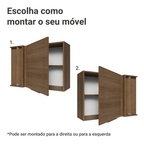 Armário Aéreo de Canto para Quarto 1 Porta Rustic Neo Madesa