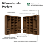 Guarda-Roupa Closet de Canto 522 cm 8 Gavetas Rustic Venus Madesa