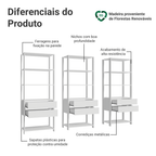 Guarda-Roupa Closet Modulado 6 Gavetas 210 cm Branco Valencia Madesa