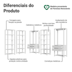 Guarda-Roupa Closet Modulado 4 Gavetas 317 cm Branco Valencia Madesa