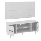 Rack Madesa Copenhagen e Painel para TV até 55 Polegadas Branco