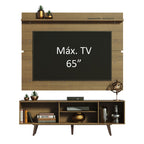 Rack Madesa Dubai e Painel para TV até 65 Polegadas com Pés Rustic