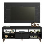 Rack com Painel para TV até 65 Polegadas com Pés Preto Detroit Madesa