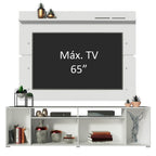 Rack Madesa Cancun e Painel para TV até 65 Polegadas Branco