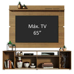Rack Madesa Cancun e Painel para TV até 65 Polegadas Rustic/Branco 6E5Z