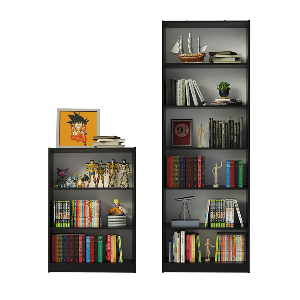 Kit Madesa Estante Livreiro 6908 + Estante Livreiro 6907 Preto