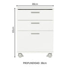Conjunto Escritório Home Office com Mesa Industrial + Gaveteiro Rustic/Branco Madesa