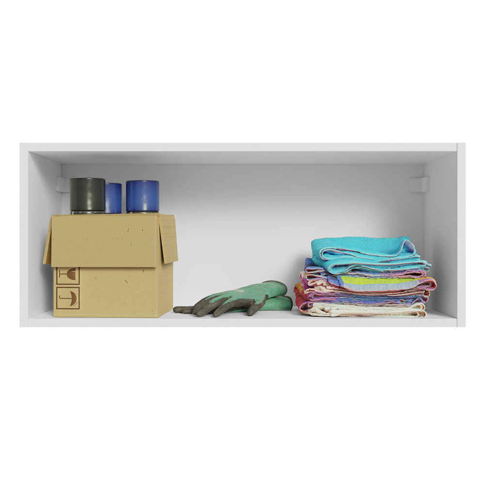 Armário Aéreo Multiuso 80cm 1 Porta Basculante Branco/Crema Agata Madesa