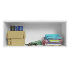 Armário Aéreo Multiuso 80cm 1 Porta Basculante Branco/Preto Agata Madesa