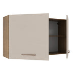 Armário Aéreo Multiuso 120cm 2 Portas Rustic/Crema Agata Madesa