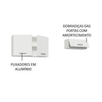Kit com 2 Armários Aéreos Multiuso 3 Portas Branco Agata Madesa