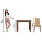 Conjunto Sala de Jantar Mesa Tampo de Madeira 2 Cadeiras Rustic/Imperial Lídia Madesa