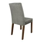 Conjunto Sala de Jantar Mesa Tampo de Vidro 6 Cadeiras Rustic/Branco/Silver Geórgia Madesa