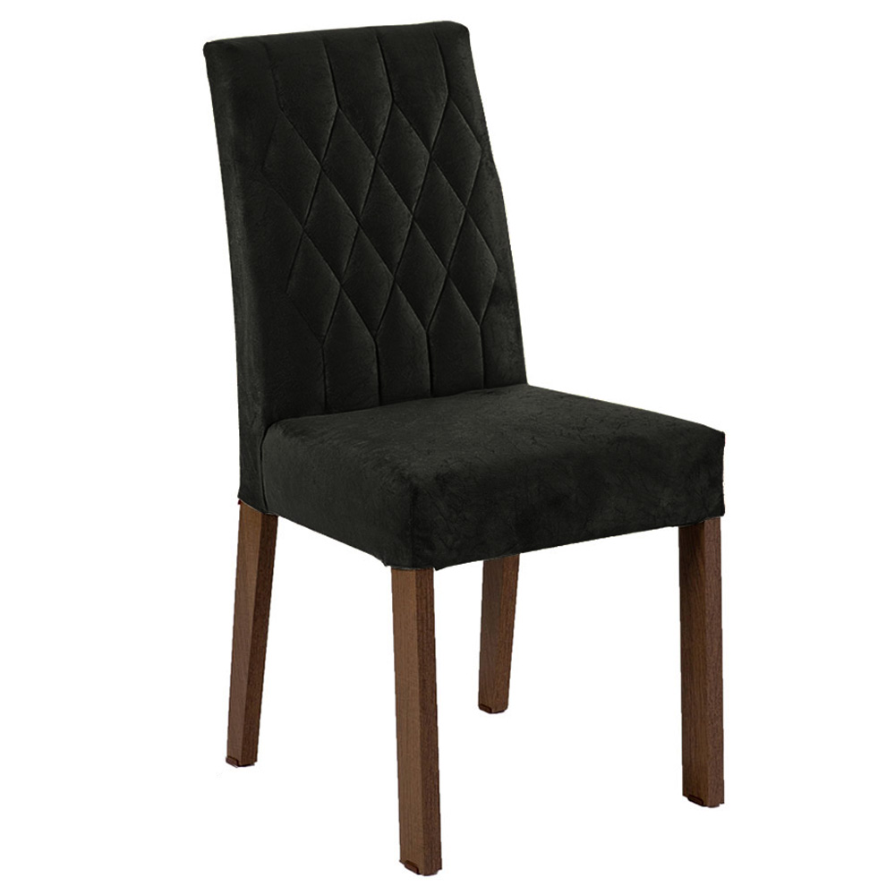 Conjunto Sala de Jantar Mesa Tampo de Madeira 6 Cadeiras Rustic/Oxford Allegro Madesa