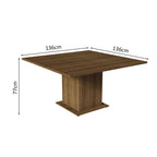 Conjunto Sala de Jantar Mesa Tampo de Madeira 8 Cadeiras Rustic/Imperial Doris Madesa