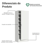 Armário Multiuso 60 cm 1 porta Branco Madesa
