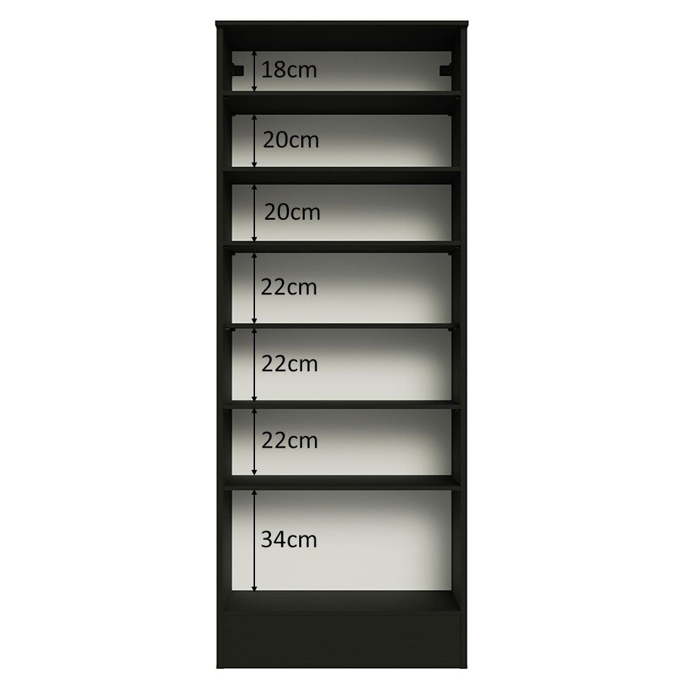 Armário Multiuso 60 cm 1 porta Preto Madesa