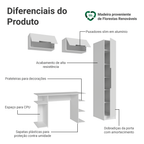 Conjunto Home Office 1 Guarda-Roupa 2 Aéreos Neo 1 Escrivaninha Branco Madesa