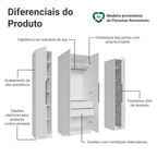 Guarda-Roupa Modulado 160 cm 4 Portas Branco Neo Madesa