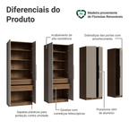 Guarda-Roupa Modulado 280 cm 7 Portas 4 Gavetas Rustic/Crema Neo Madesa 01