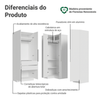 Guarda-Roupa Modulado de Canto 310 cm 5 Portas 2 Gavetas Branco Neo Madesa 02