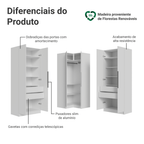Guarda-Roupa Modulado de Canto 350 cm 6 Portas 4 Gavetas Branco Neo Madesa 01